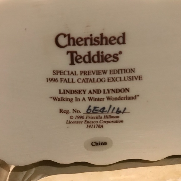Cherished Teddies " Lindsey and Lyndon" - Picture 16 of 16